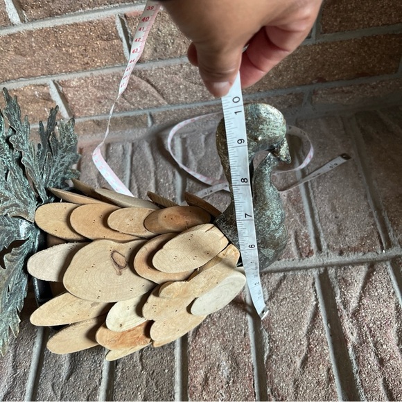 Rustic Wooden and Metal Peacock Decor - Picture 7 of 8